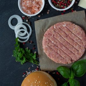 Burger patties and spices