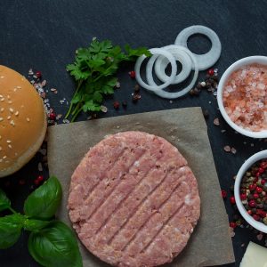 Burger patties and spices