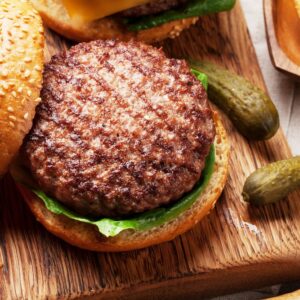 Tasty grilled home made burger